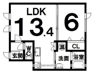 SOLARIA.【102号室】の間取り