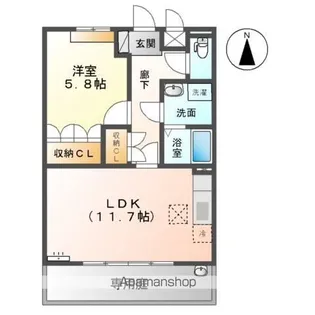エクセルハイムA【1階】の間取り