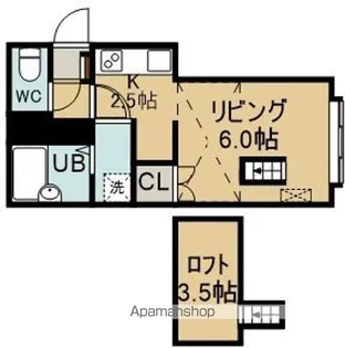 1Kの間取り画像