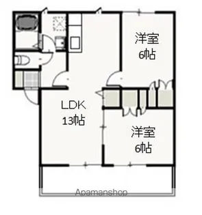 メゾン・タチバナD【1階】の間取り