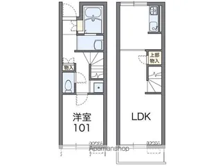 レオネクスト桃の木【108号室】の間取り