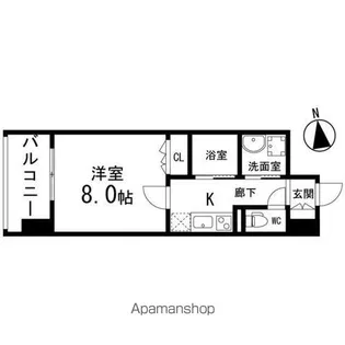 ディークレスト太子堂駅前 WEST【1105号室】の間取り