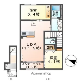 ラ・ヴィータ【2階】の間取り