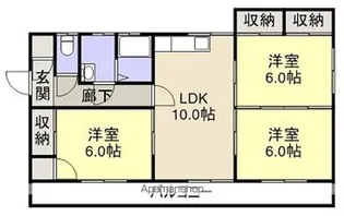 熊本県八代市豊原下町【マンション】の間取り