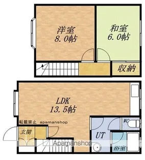 村上アパート【B号室】の間取り