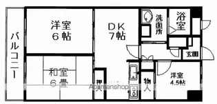 グランドパレス白鳥【303号室】の間取り