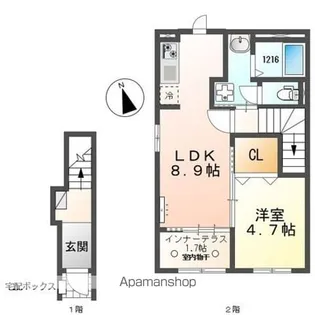 フルール(花長町)【2階】の間取り