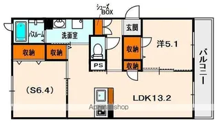 メゾンドレーヴ【3階】の間取り