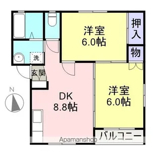ヴェルデ高畑【202号室】の間取り