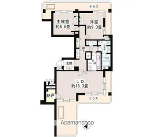 広尾ガーデンヒルズA棟【7階】の間取り