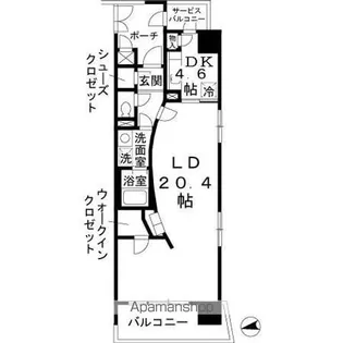ロイヤルパークスなんば【9階】の間取り