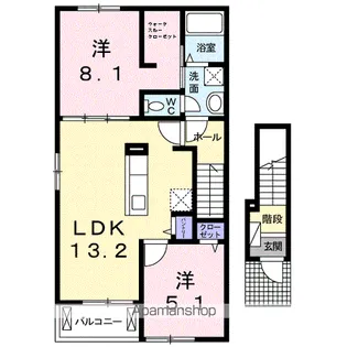 VILLA アニバ Ⅲ【2階】の間取り