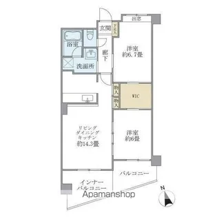 カスタリア【302号室】の間取り