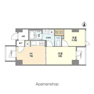 ドゥーエ錦糸町【7階】の間取り