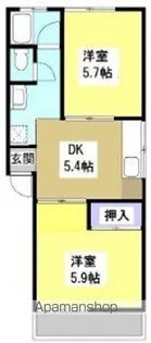 杉山ハイツA【1階】の間取り