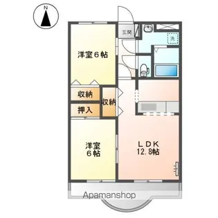 グランディール【2階】の間取り