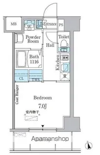 プレイズシード車道【3階】の間取り