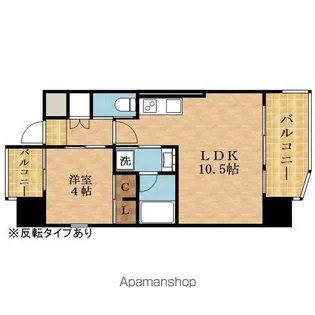 プレジオ都島北通【4階】の間取り