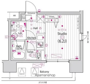 ガーラ・グランディ川口並木【2F-7号室】の間取り