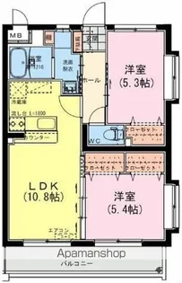 ヴァレンティナ 北棟【3階】の間取り