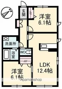 シャーメゾン郡家 C棟【1階】の間取り