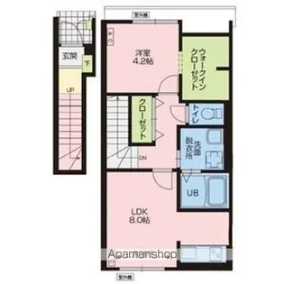 1LDKの間取り画像