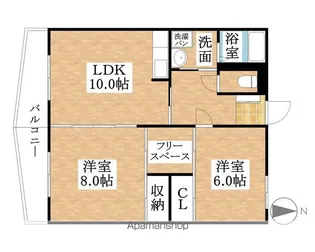 柿乃木坂2ND【4階】の間取り