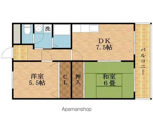リバティーコート【205号室】の間取り