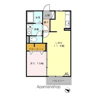 モナリエ西田【2階】の間取り