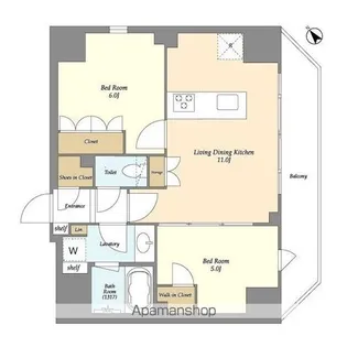 ルジェンテ・バリュ上野根岸【11階】の間取り
