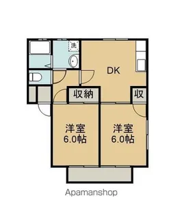 ハイツカンナ【201号室】の間取り