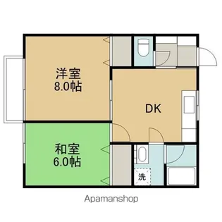 レジデンスくどう【202号室】の間取り