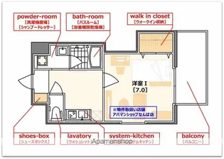 プランドール難波【5階】の間取り