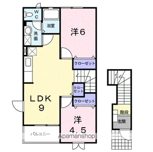 シャレットⅠ【2階】の間取り