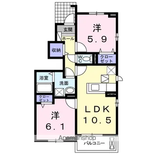 アルコバレーノ【1階】の間取り
