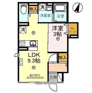 ラ・シエル舞崎【1階】の間取り