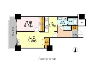 品川シーサイドビュータワー Ⅰ【24階】の間取り