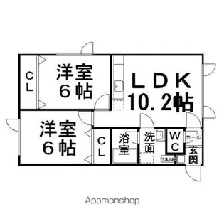 メゾン三寶【2階】の間取り