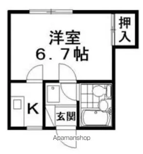 滋賀県栗東市六地蔵【アパート】の間取り