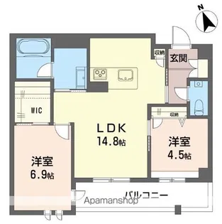 グランパティオ梶ヶ谷【3階】の間取り