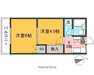 埼玉県入間市大字下藤沢【アパート】の間取り