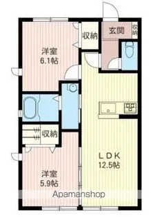 群馬県太田市富若町【アパート】の間取り