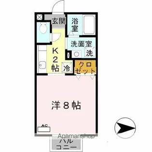 パセオ姫路 A棟【2階】の間取り