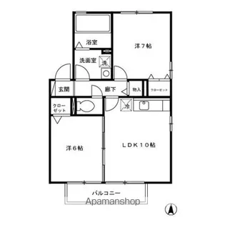 リビングタウン桜田南 B【2階】の間取り