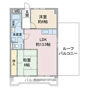 ハイツ白山【4階】の間取り