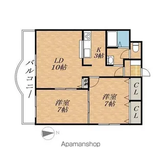 BRIDGE(ブリッジ)【4階】の間取り