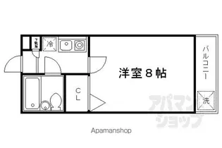 サンダ館【201号室】の間取り