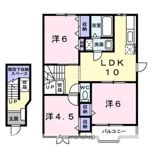 ニュークレストール上野山【2階】の間取り