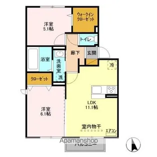 ゼピュロス学園の森 O【2階】の間取り