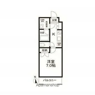 HERMITAGE WASEDA MAC【2階】の間取り